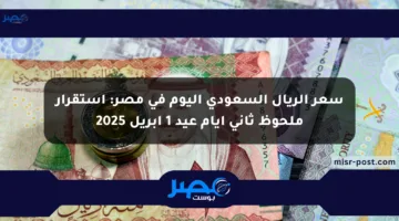 سعر الريال السعودي اليوم في مصر: استقرار ملحوظ ثاني أيام عيد 1 أبريل 2025